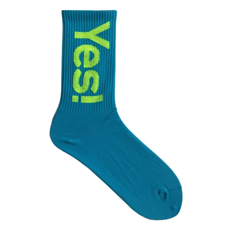 'Yes!' Men/Women Mid Crew Socks Outdoor Skateboarding Sports Fashion Sock