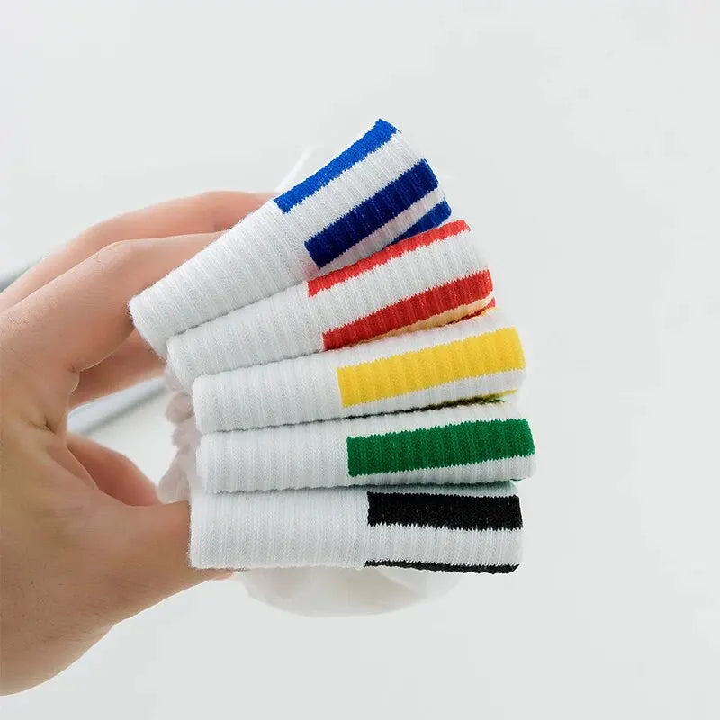 Men/Women White Casual Cotton Socks Free Size No Show for Summer 5 Pairs