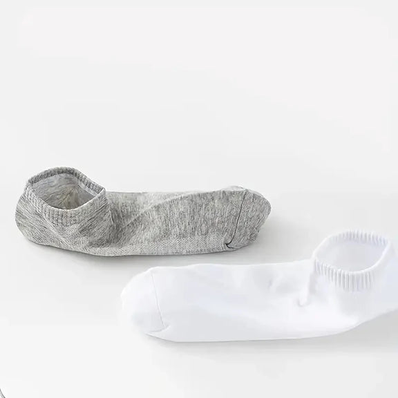 Men's Casual No Show Socks Breathable Cotton No-Pilling for Summer 5 Pairs