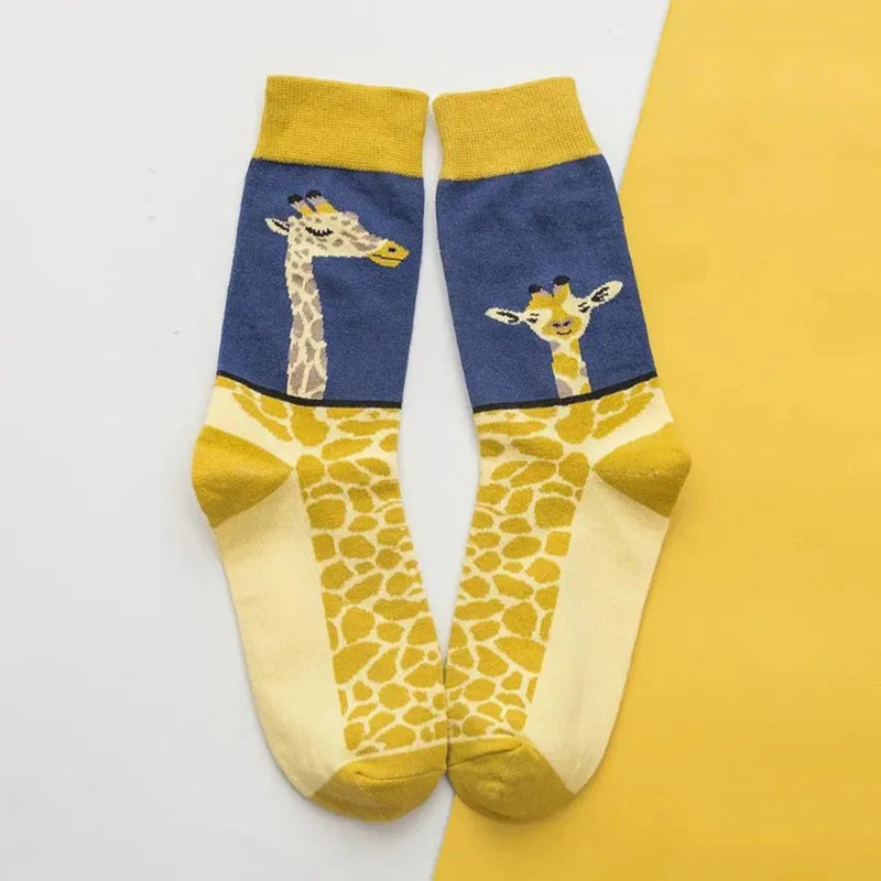 Women's Crew Cartoon Socks Fashionable and Versatile Cute Design