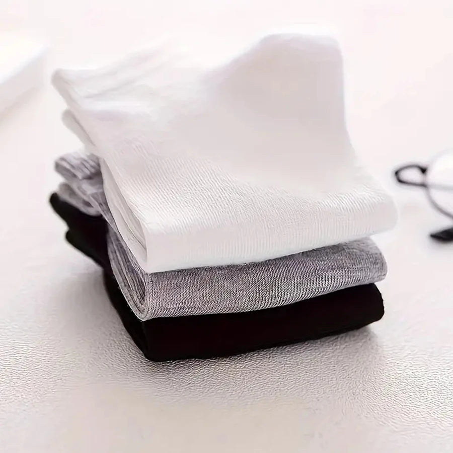 Men's Casual No Show Socks Breathable Cotton No-Pilling for Summer 5 Pairs