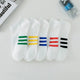 Men/Women White Casual Cotton Socks Free Size No Show for Summer 5 Pairs