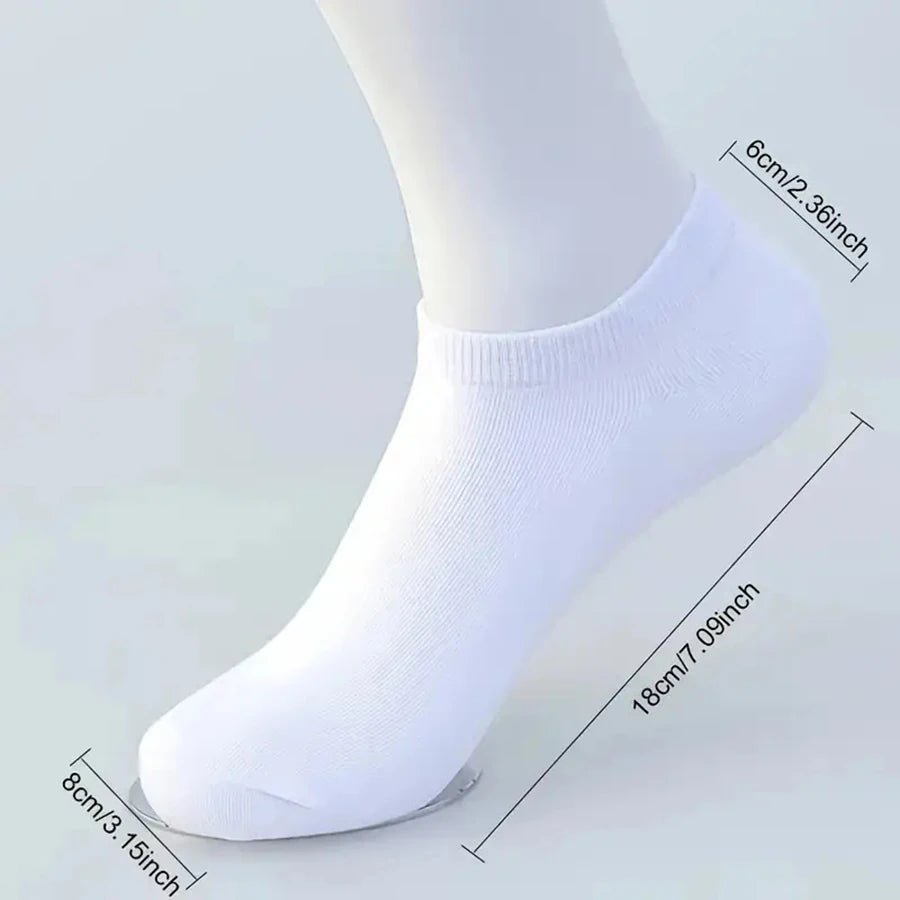 Men's Casual No Show Socks Breathable Cotton No-Pilling for Summer 5 Pairs