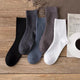 5 Pairs Men's Crew Casual & Dress Socks Polyester 5 Solid Colors Set