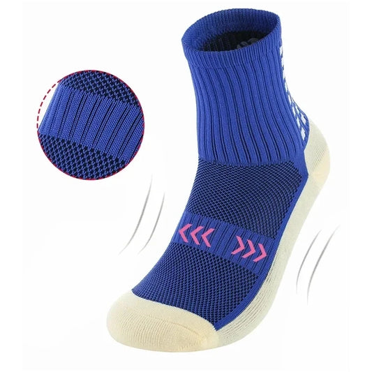 Men/Women Sports Crew Socks Non-slip Towel Sole for Outdoor Marathon Football