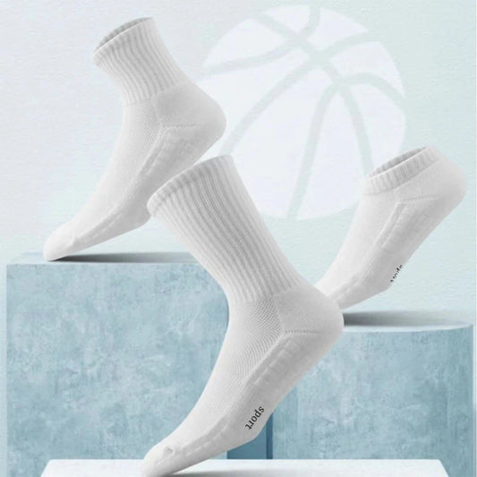 Men's Cushioned Athletic Socks Polyester Sweat Absorbing and Breathable Socks