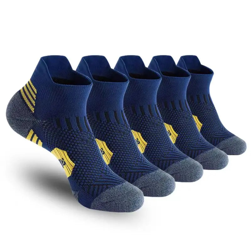 3 Pairs Men’s Athletic Ankle Socks Thick Towel Bottom Quick-Dry for Running