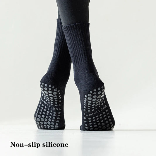 4 Pairs Women's Cotton Non-slip Socks for Fitness Gym Yoga Pilates
